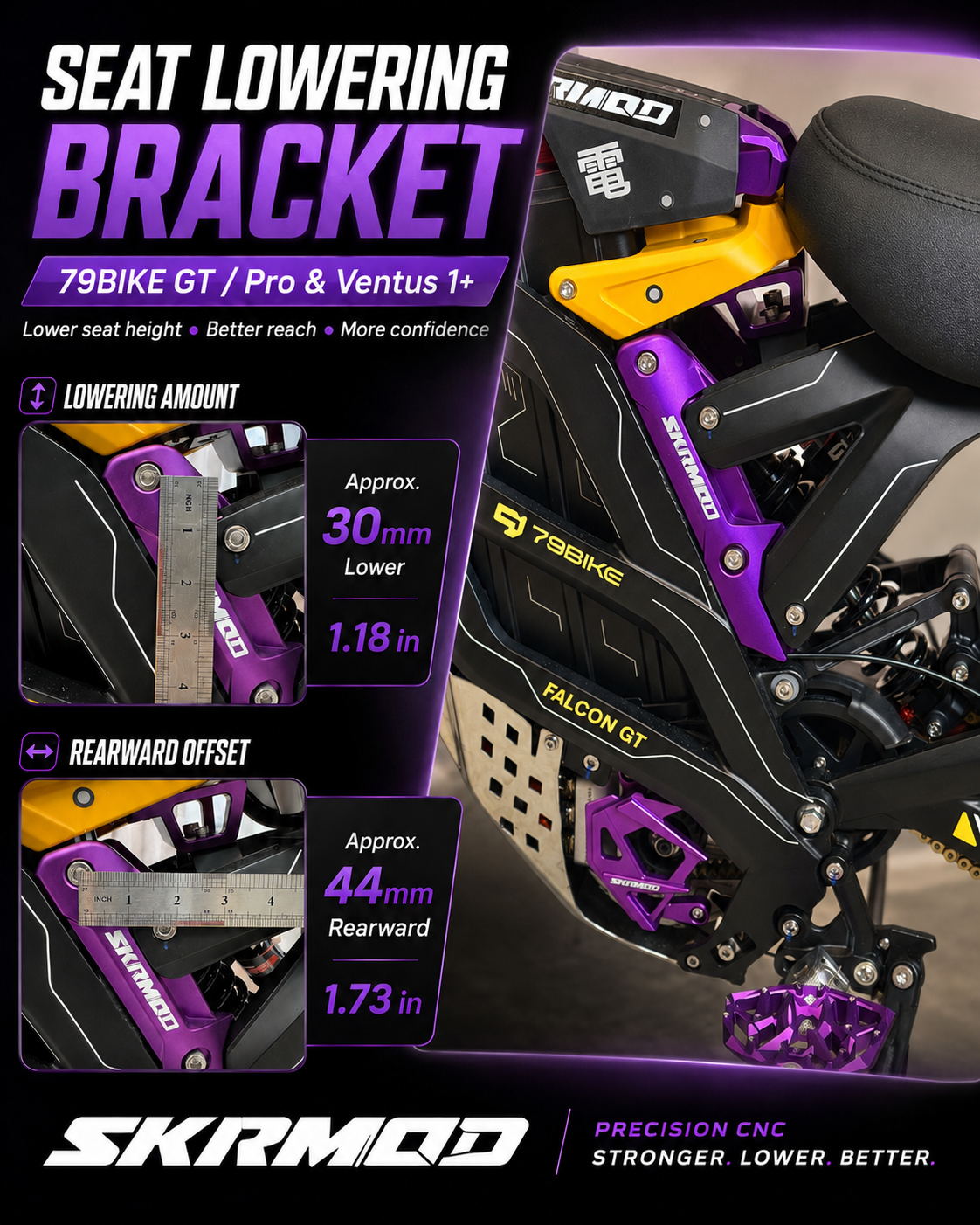 79BIKE Falcon GT / Pro / Ventus Seat Lowering Bracket