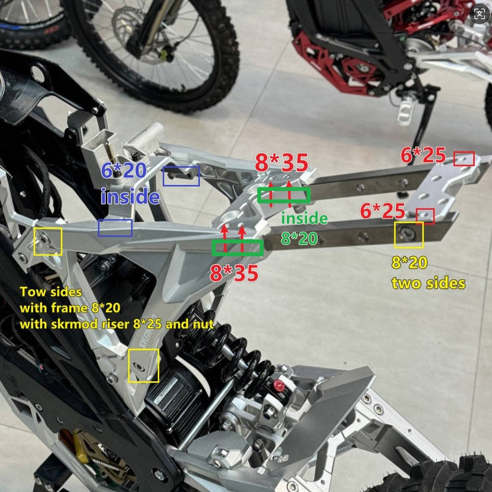 E Ride Pro Subframe with titanium bars