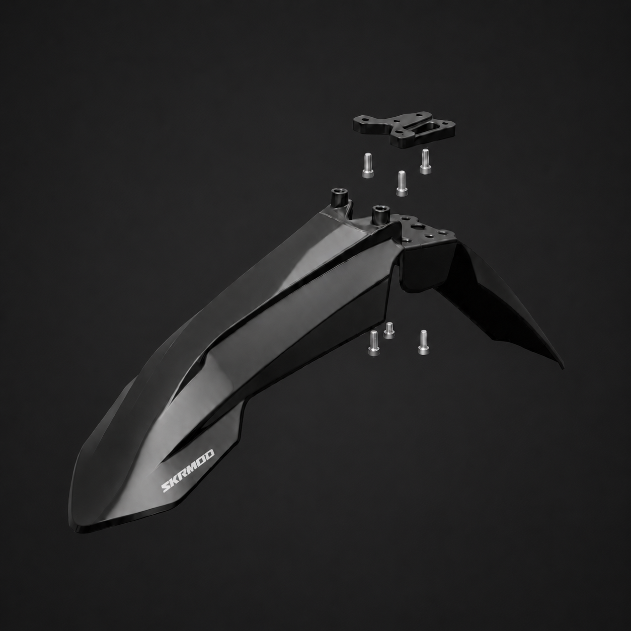 E Ride Pro Front Wider Mudguard Black