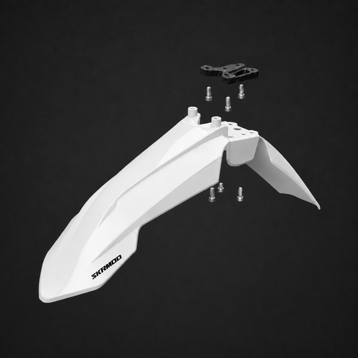 E Ride Pro Front Wider Mudguard Black White