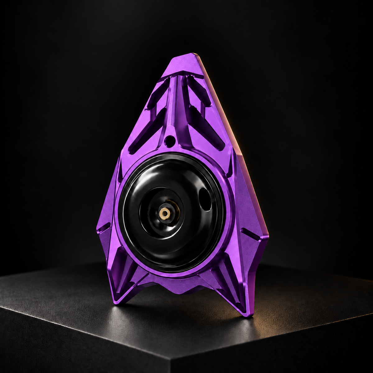 E Ride Pro horn cover Red CNC, black background with subtle gold highlight