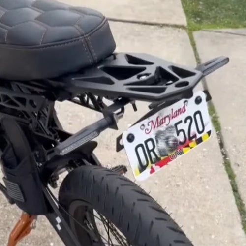 Rear Rack License Plate Holder V2 / Tail Light Extension Cable