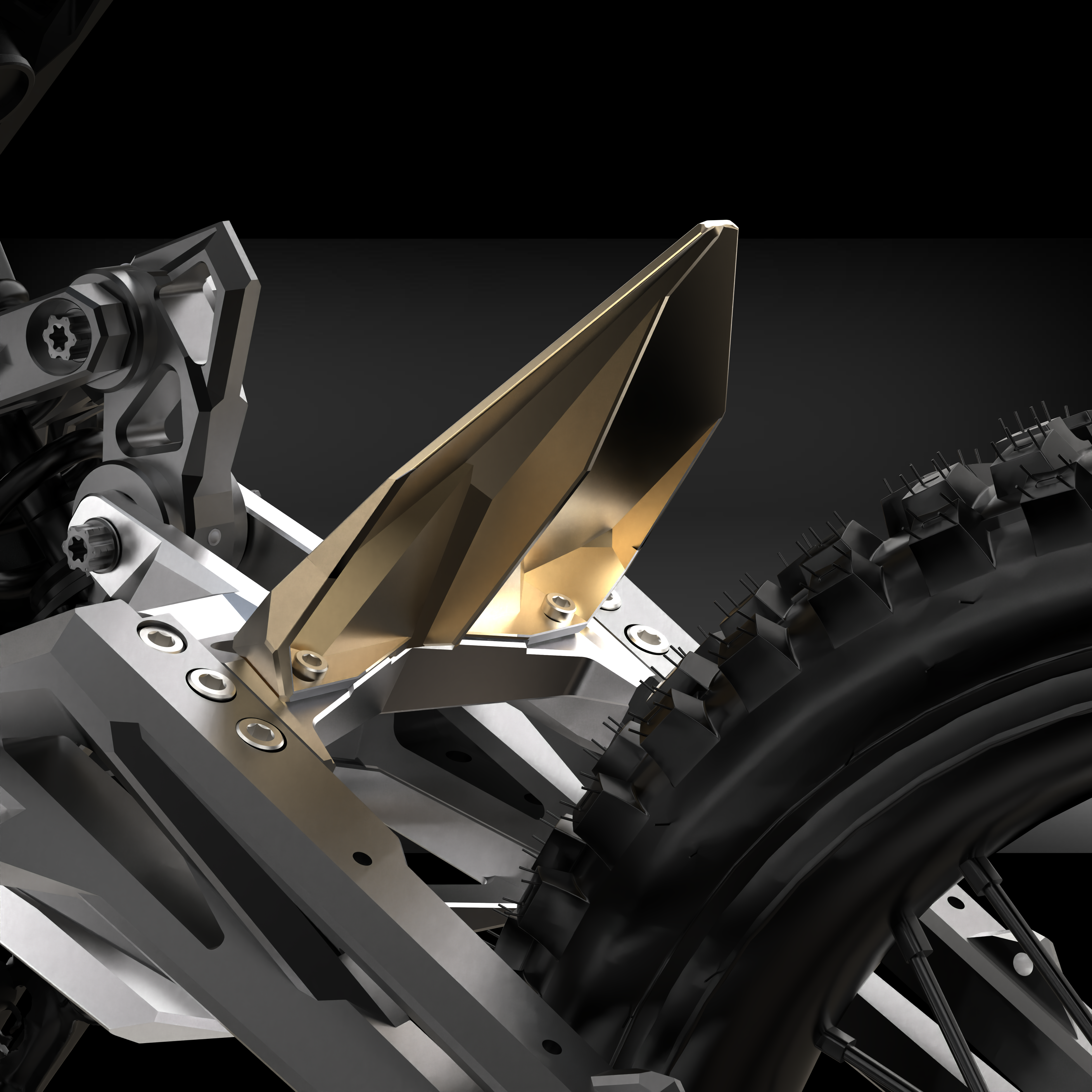 Sur-Ron Rear Rear Wheel Swingarm Mudguard
