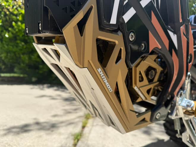 Skrmod Skid Plate Bash Guard Engine Protection Plate CNC Aluminum - for E ride Pro S SS SR Surron Light Bee X