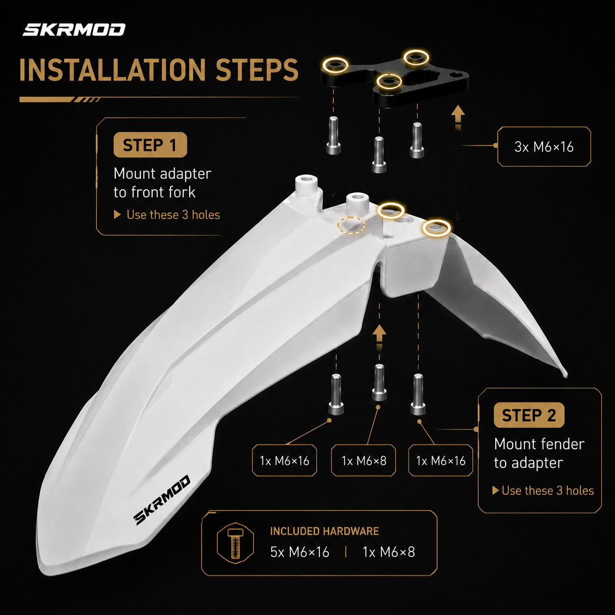 E Ride Pro Front Wider Mudguard V1