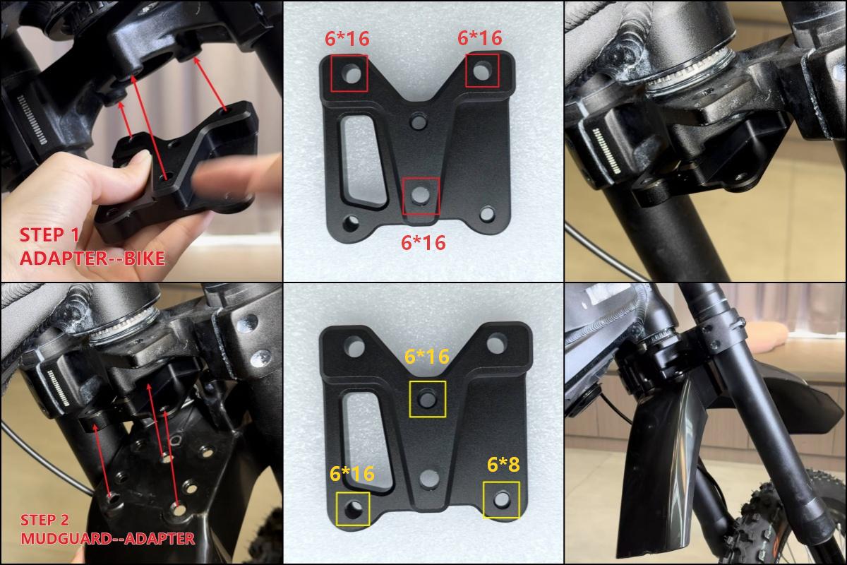 Talaria MX Sting R Front Wider Mudguard Fender with CNC Adapter