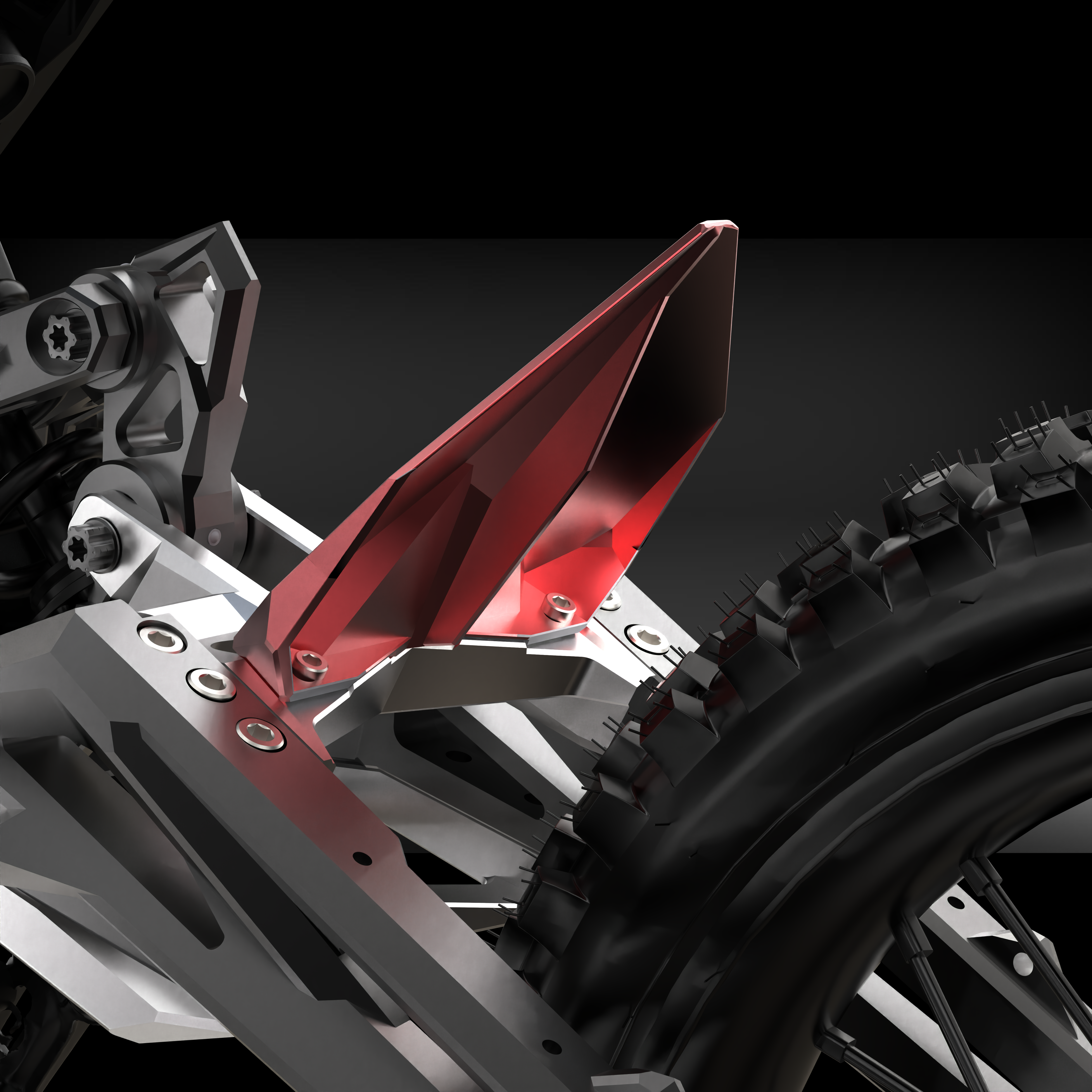 PRESALE $55 🔥 Skrmod Surron CNC Aluminum Rear Wheel Mudguard - for Surron Light Bee X LBX Mods Parts & Accessories