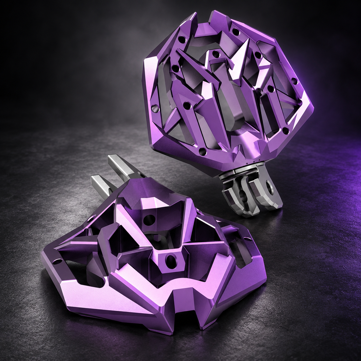 SKRMOD 79BIKE Ventus purple 360 degree adjustable footpegs